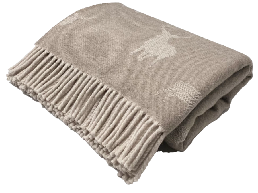 Scottish Merino wool Blanket Stag