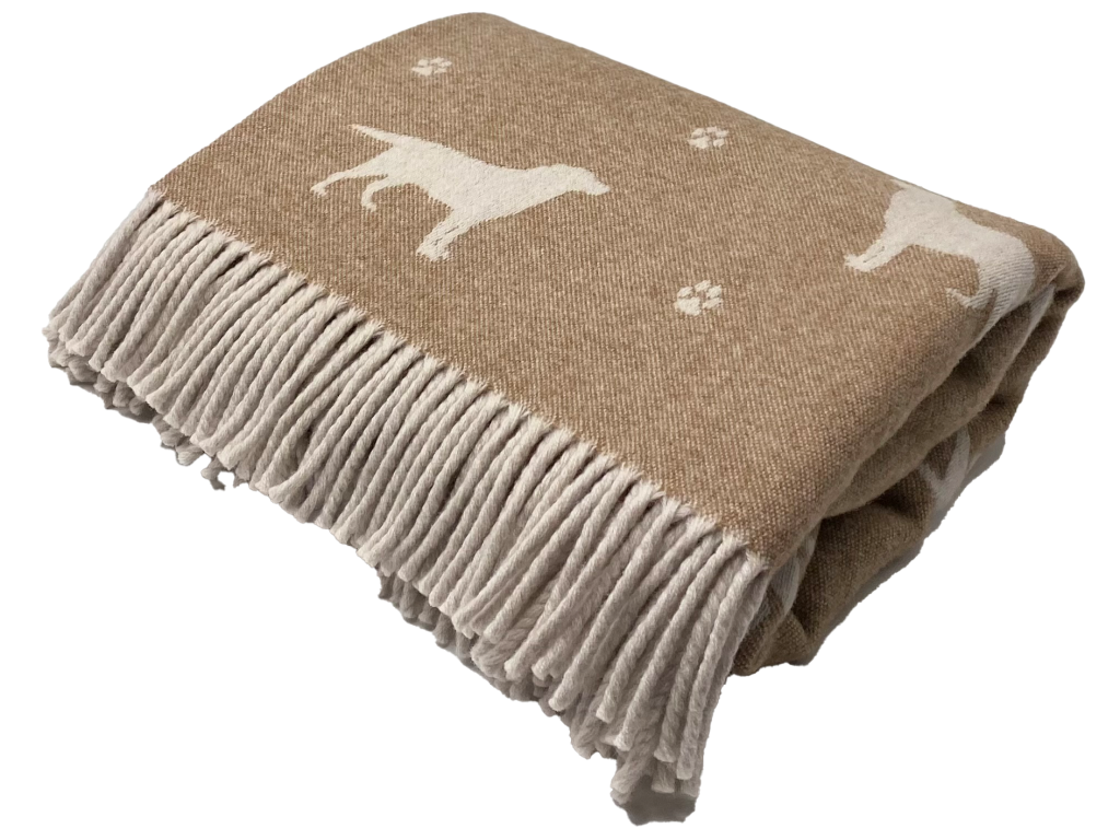 Scottish merino wool blanket Labrador Bran